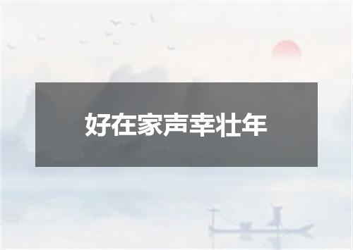 好在家声幸壮年