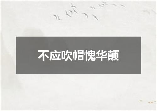 不应吹帽愧华颠