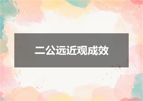 二公远近观成效