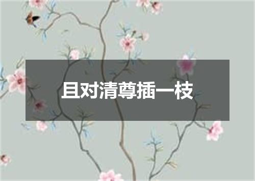 且对清尊插一枝