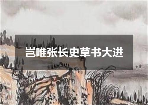 岂唯张长史草书大进