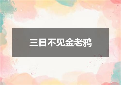 三日不见金老鸦