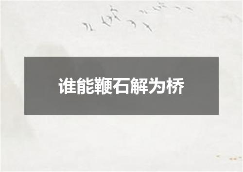谁能鞭石解为桥