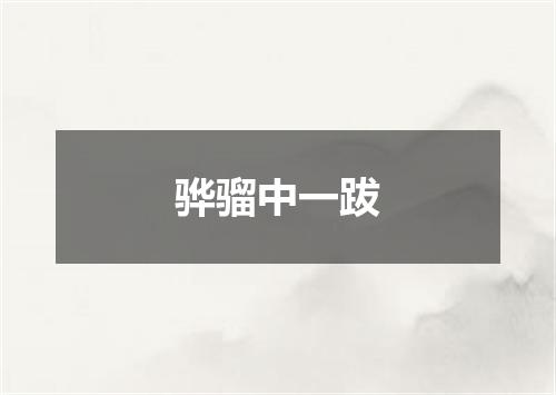 骅骝中一跋
