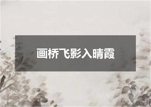 画桥飞影入晴霞