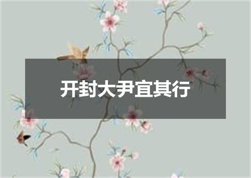 开封大尹宜其行