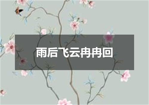 雨后飞云冉冉回