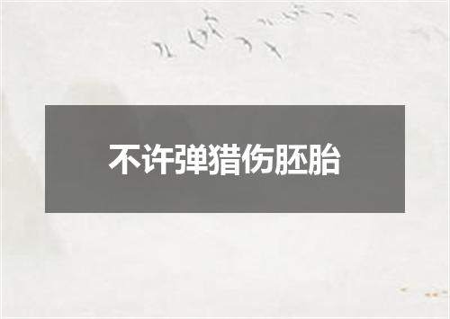 不许弹猎伤胚胎