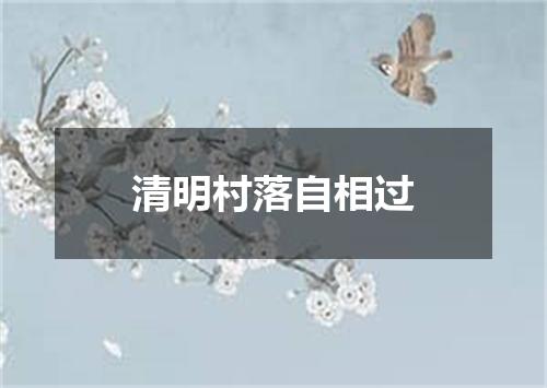 清明村落自相过