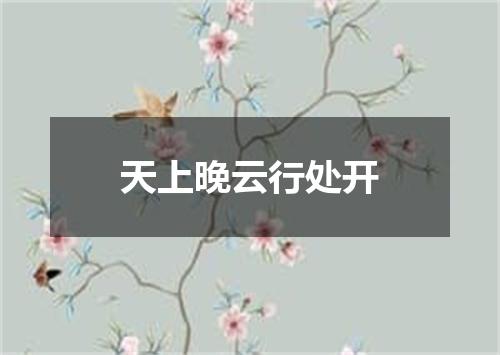 天上晚云行处开