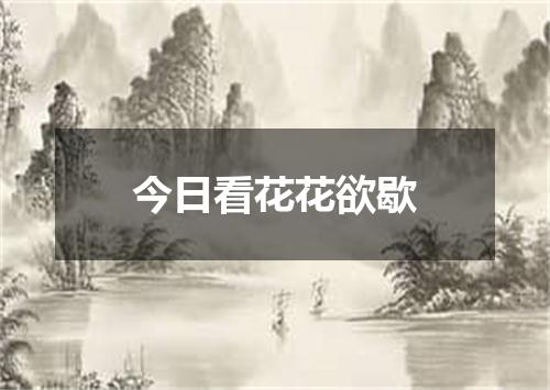 今日看花花欲歇