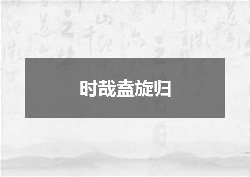 时哉盍旋归