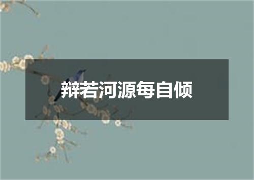 辩若河源每自倾