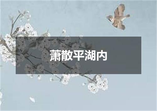 萧散平湖内