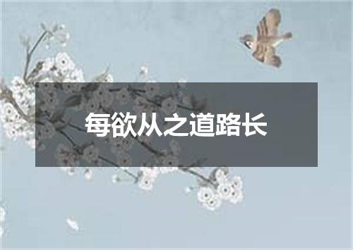 每欲从之道路长
