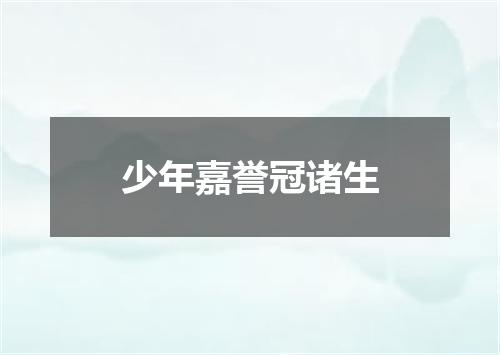 少年嘉誉冠诸生