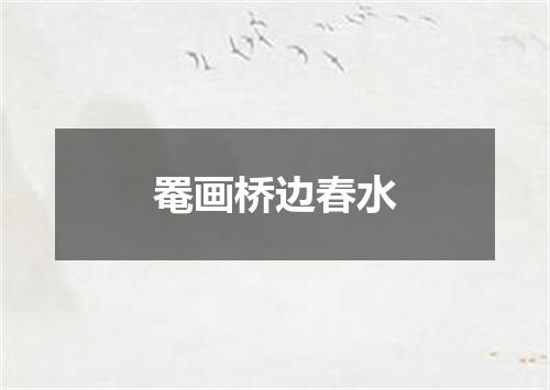 罨画桥边春水