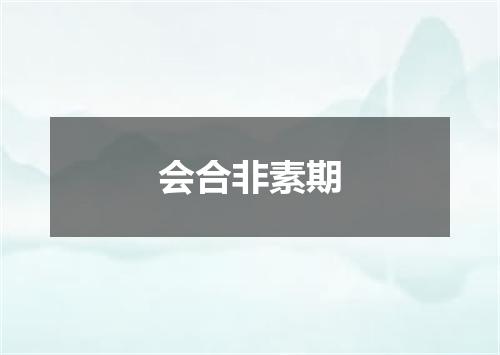 会合非素期