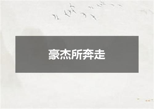 豪杰所奔走