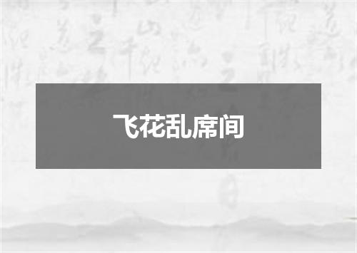 飞花乱席间