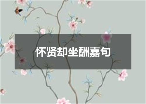 怀贤却坐酬嘉句