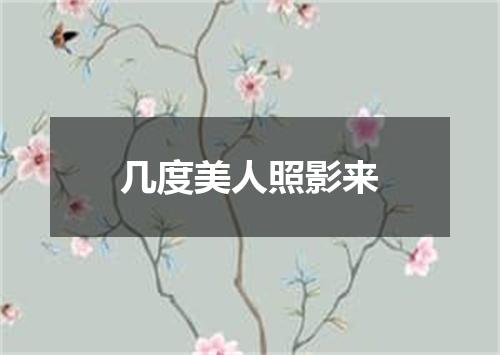 几度美人照影来