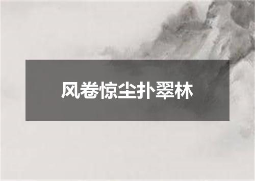 风卷惊尘扑翠林