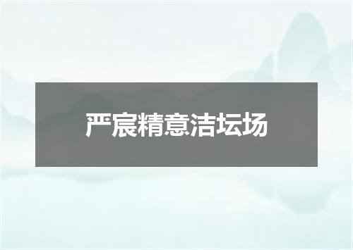 严宸精意洁坛场