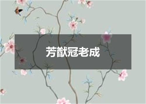 芳猷冠老成