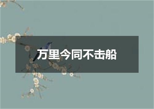万里今同不击船