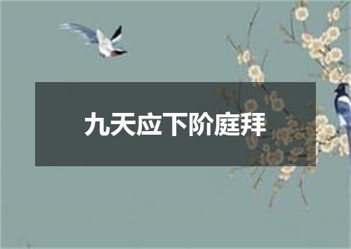 九天应下阶庭拜