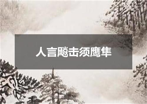 人言飚击须鹰隼