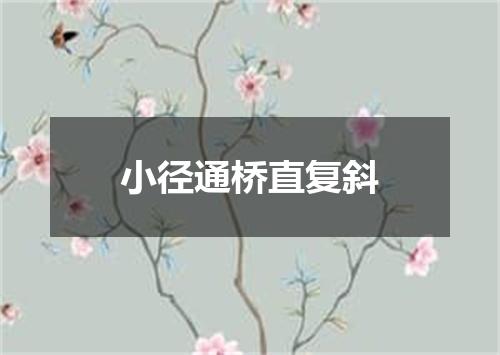 小径通桥直复斜