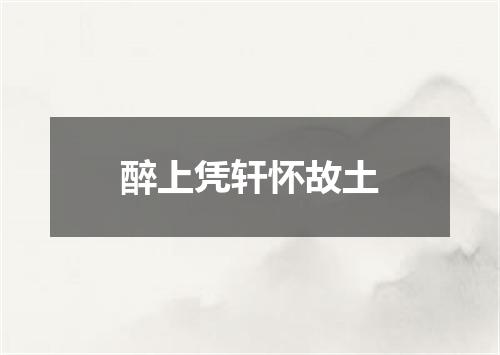 醉上凭轩怀故土
