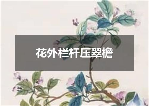 花外栏杆压翠檐