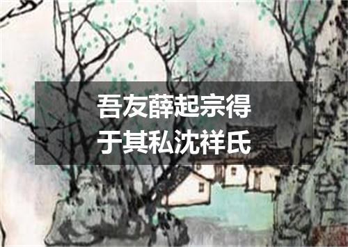 吾友薛起宗得于其私沈祥氏