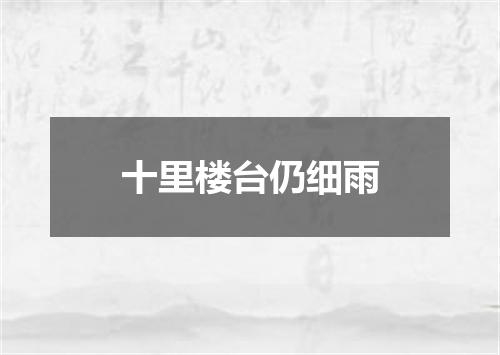 十里楼台仍细雨