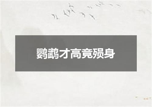 鹦鹉才高竟殒身