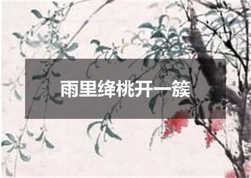 雨里绛桃开一簇