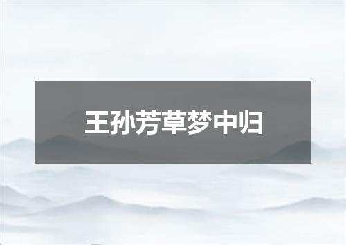 王孙芳草梦中归