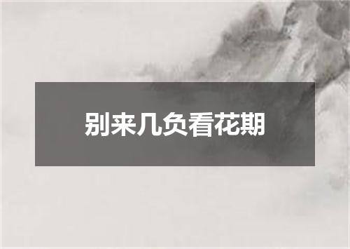 别来几负看花期