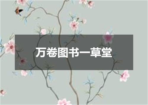 万卷图书一草堂