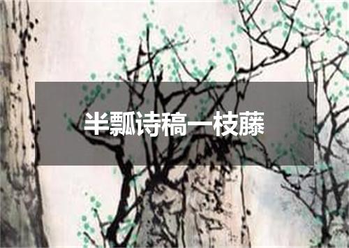 半瓢诗稿一枝藤