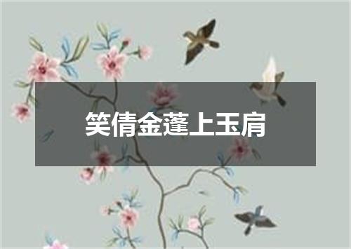 笑倩金蓬上玉肩