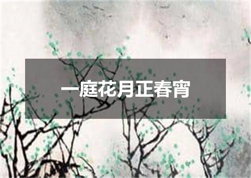 一庭花月正春宵