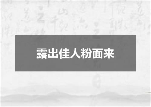露出佳人粉面来