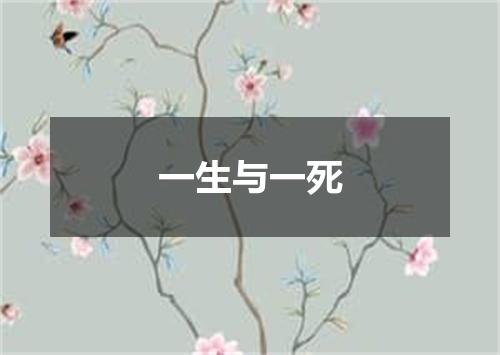一生与一死