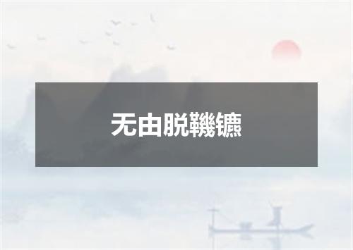 无由脱鞿镳