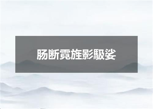 肠断霓旌影馺娑