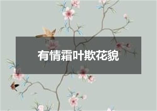有情霜叶欺花貌